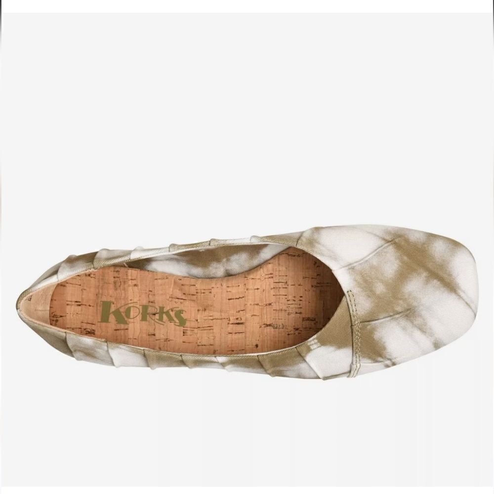 Korks By Kork-Ease Palmer Ballet Flat In Green And White Size 7.5